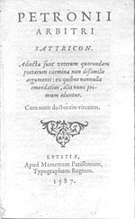 Vorschaubild für Satyricon (Petron)