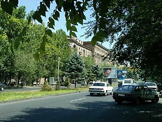 Sayat-Nova Avenue street in Yerevan