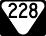 State Route 228 marker