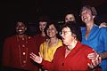 Senator Barbara Mikulski standing with women senatorial candidates (left to right) Carol Moseley-Braun, Barbara Boxer, Senator Patty Murray and others at 1992 Democratic National Convention, Madison Square Garden, New York City.jpg
