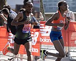 Shura Kitata and Brigid Kosgei, who won the 2020 London Marathon