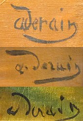 signature d'André Derain