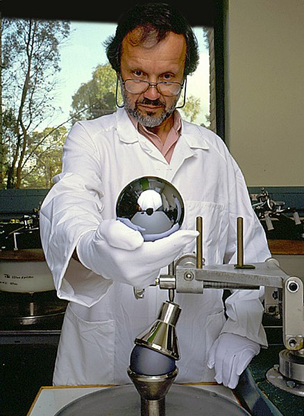 A near-perfect sphere of ultra-pure silicon – part of the now-defunct Avogadro project, an International Avogadro Coordination project to determine th