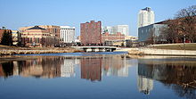 Zumbro River in downtown Rochester