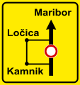 Layout of detour or bypass route (Slovenia)