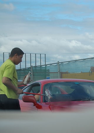 <span class="mw-page-title-main">Squeegee man</span> Occupation