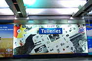 Tuileries platform signage and artwork