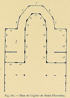 Plan de l'église par L. Ottin[15]
