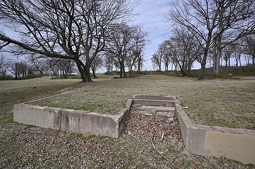 Retaining wall and stairs, Greenwood District, Tulsa, OK