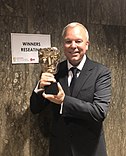 Steve Pemberton, co-writer and actor, with a BAFTA award won by Inside No. 9