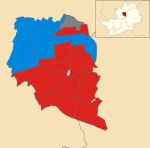 Stevenage UK Kommunalwahlen 1992 map.svg