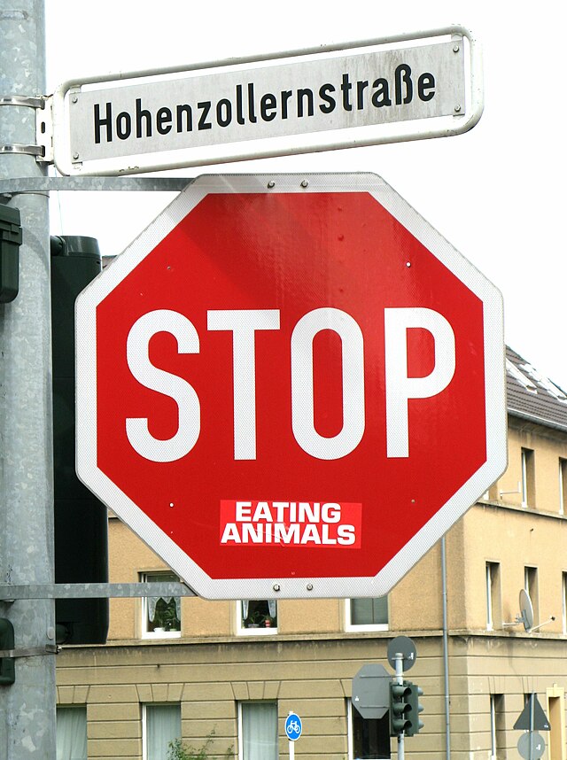 Stop eating. Stop eating animals. Stop eat.