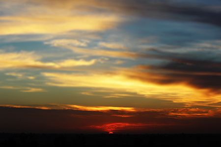 Sunset with orange clouds.JPG