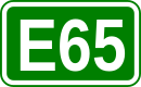 Zeichen der Europastraße 65