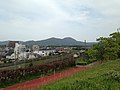 Tagawa-Ita Station and Mount Iidakesan from Tagawa City Coal Mining Memorial Park 2.JPG