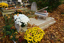 The Grave of France Clidat, Pere Lachaise Cemetery, Paris, France 2015.jpg