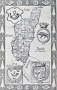 Dernière de couverture de "Paroisse de Tourch", reproduisant notamment la carte d'état-major de Tourch (1934).