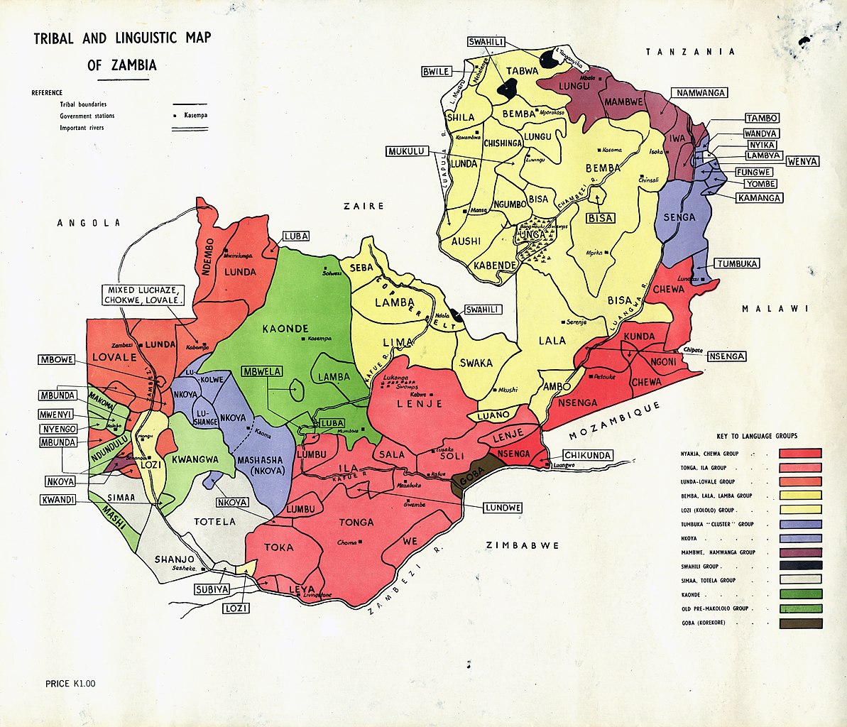Filetribal Linguistic Map Zambiajpg Wikimedia Commons