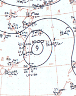 Tropical Storm Wilda analysis 12 Oct 1961.png