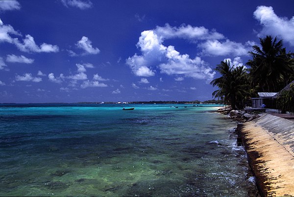 A beach at Funafuti atoll