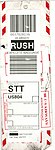 U.S. Airways expedite and reroute baggage tag side 2