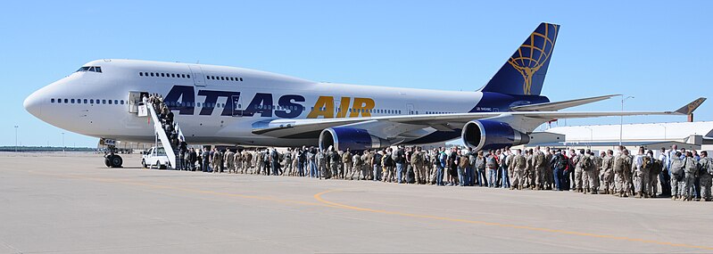 File:U.S. Service members at Fort Worth, Texas, board an airplane bound for Agadir, Morocco, April 5, 2012, in support of African Lion 2012 120405-A-JC300-101.jpg