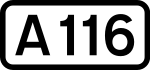 A116 road shield
