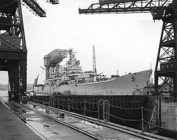 USS Baltimore during her reactivation