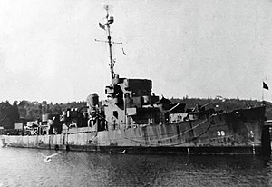 USS Manlove (DE-36), Eylül 1945'te Puget Sound Donanma Tersanesi'nde ,.jpg