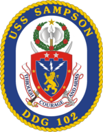 Escudo de armas del USS Sampson