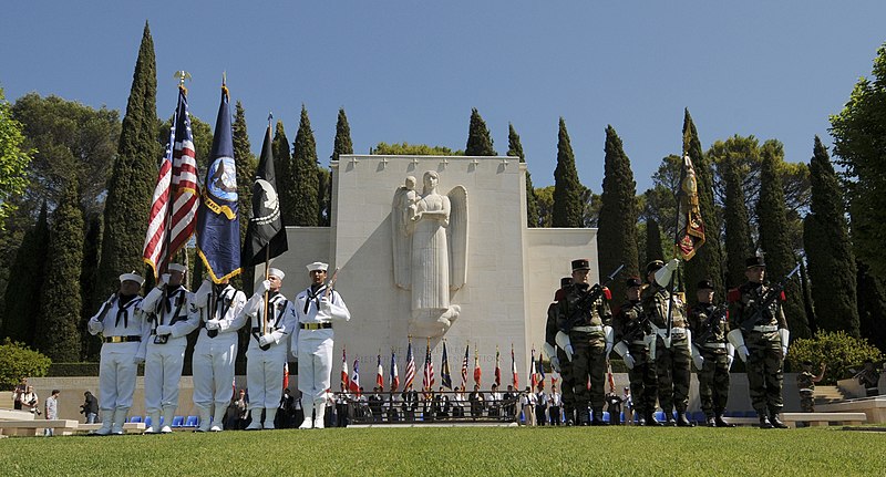 File:US Navy 110529-N-OM642-228 Ceremonial color guards and French marines present colors during a Memorial Day ceremony.jpg