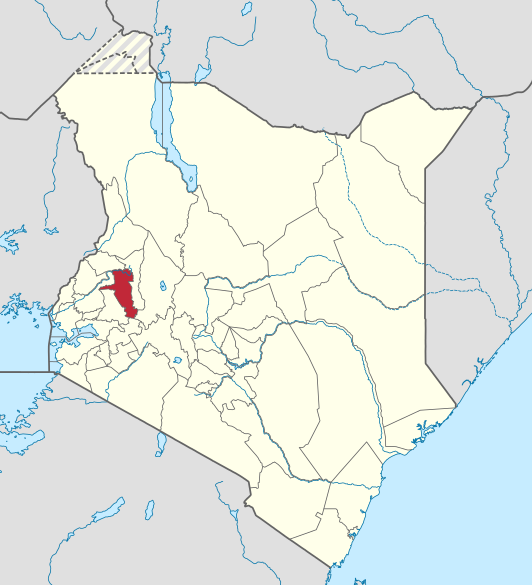 Kaart van Uasin Gishu County