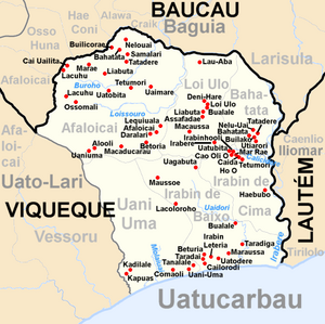 El Suco Bahatata está ubicado en el noreste de la oficina administrativa de Uatucarbau.  El lugar PUEBLO PRINCIPAL está ubicado al sureste de los Sucos.