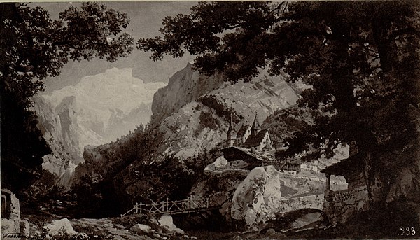 A Mountain Village, set design for Guglielmo Tell, act 1 scene 1 (1899)