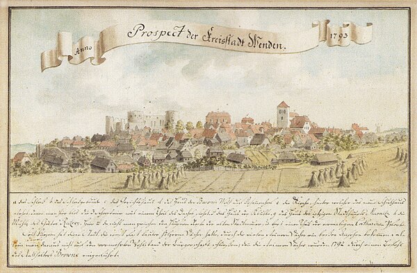 View of Cēsis in 1793