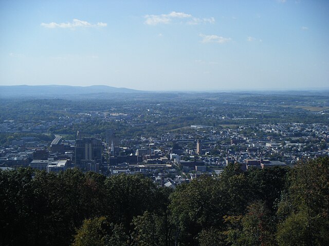 Reading, the largest city in the county and fourth-largest in Pennsylvania, in October 2010