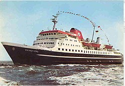 The Prince Hamlet in her first guise as the Vikingfjord in 1969