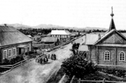 Vladimirovkan kylä (nyk. Južno-Sahalinsk) 1880-luvulla.