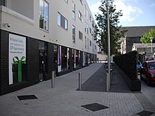 Barrack Lane, retail and affordable housing. Walkway, St David's Centre, Cardiff.jpg