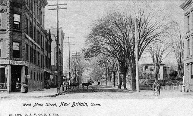 Postcard: West Main Street, pre-1907.