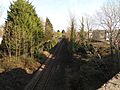 The station from the A470 roadbridge, 2013