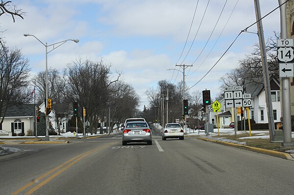 Western terminus in Delavan