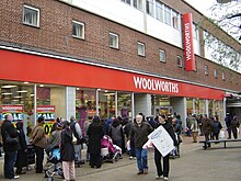 Queues form in Hounslow for the final sale Woolworths Hounslow - Closing Down Sale - Exterior.jpg