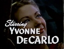 Yvonne De Carlo in the trailer for the film