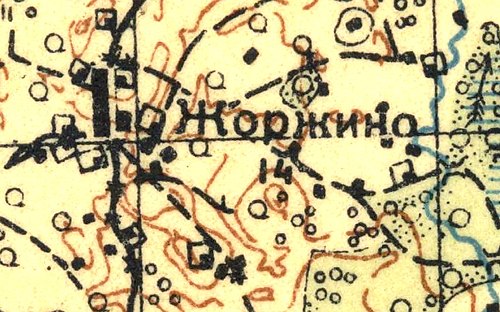 План деревни Жоржино. 1931 год