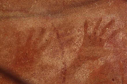 The Red Hands Cave in the Lower Blue Mountains