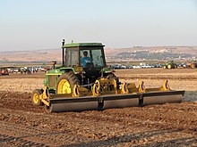 A roller in a typical power farming application 11.06.17 An agricultural Roller.JPG