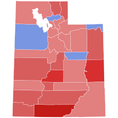 1952 Utah gubernatorial election results map by county.svg