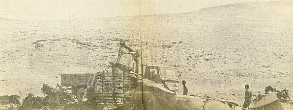 שברי המסוק באתר ההתרסקות בבקעת הירדן
