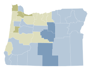 1992 Oregon Ballot Measure 9 results map by county.svg